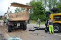 LKW umgestuerzt A 1 Rich Saarbruecken P244